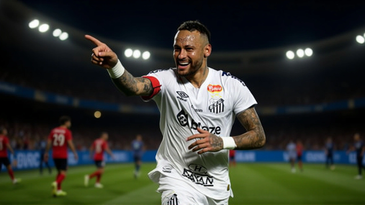 نيمار يسجل هدفاً تاريخياً من ركلة ركنية ويقود سانتوس للفوز 3-0 على إنترناسيونال دي ليميرا