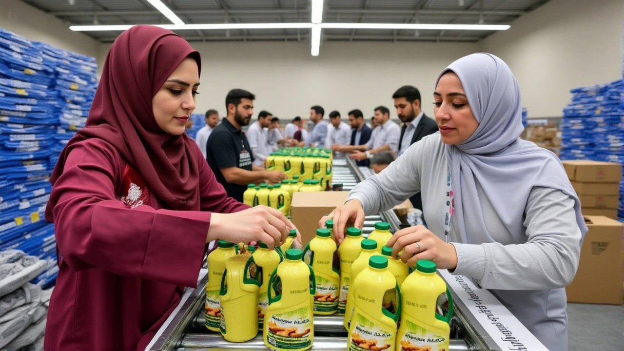 موظفو دبي للإعلام يجهزون 10 ملايين وجبة لغزة ضمن سفينة محمد بن راشد الإنسانية