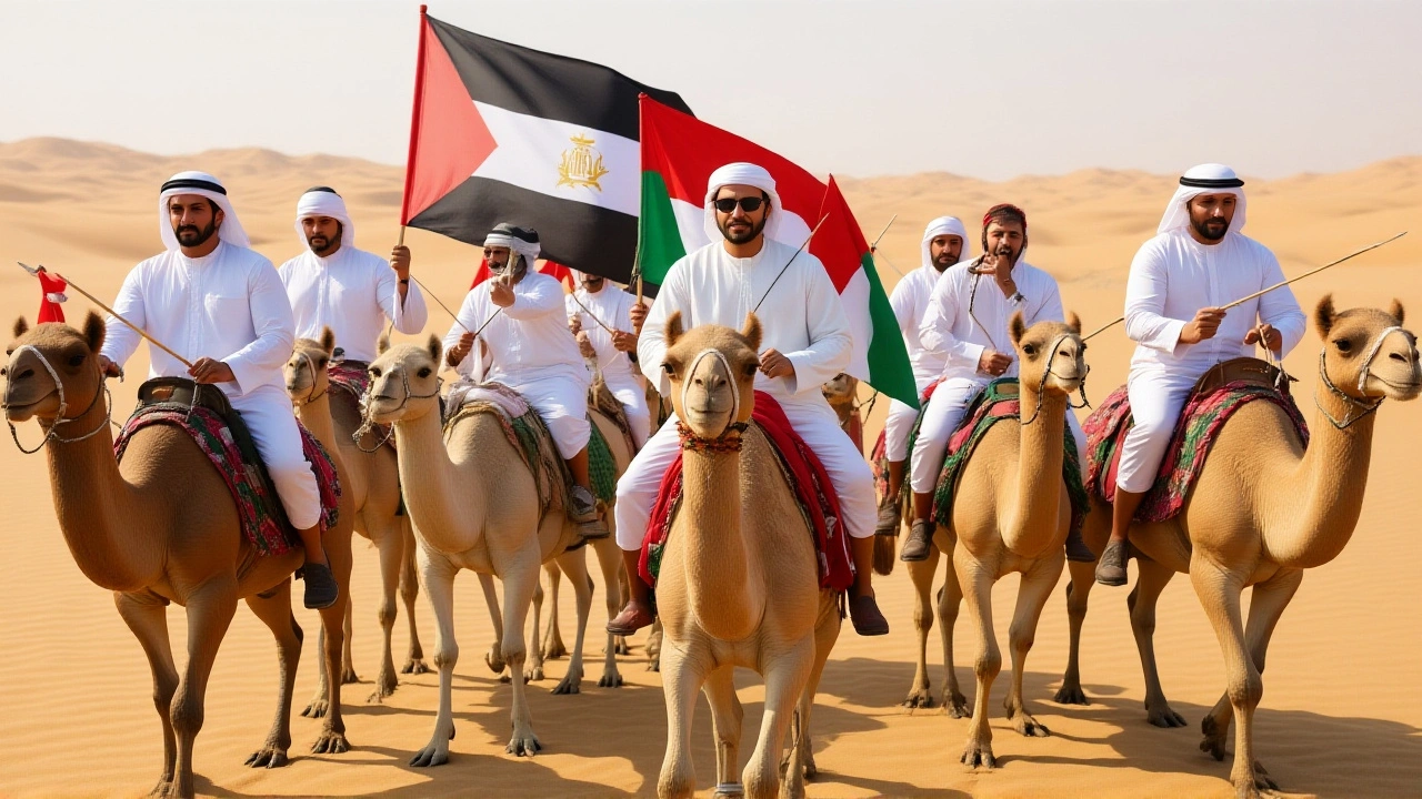 ولي عهد رأس الخيمة يشارك في مسيرة تراثية ببطين السمحة احتفالاً بعيد الاتحاد الـ54