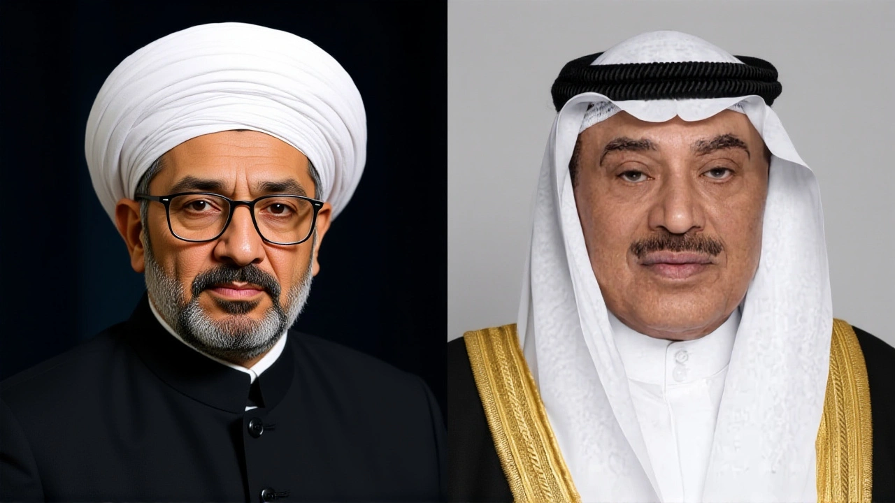 الشيخ صباح يلقّي اتصالاً من الأزهر يدين هجمات إيران