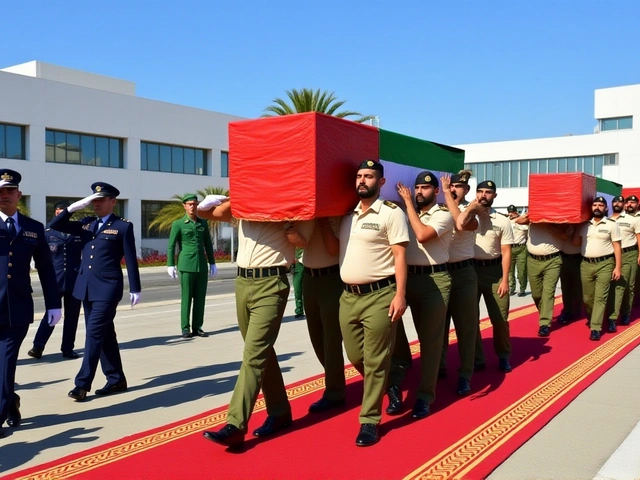 وزارة الدفاع الإماراتية تنظم مراسم الجنائز لشهيدَيِ الطوارئ الجوية في أبو ظبي