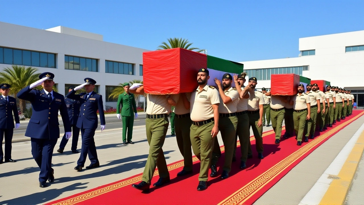 وزارة الدفاع الإماراتية تنظم مراسم الجنائز لشهيدَيِ الطوارئ الجوية في أبو ظبي