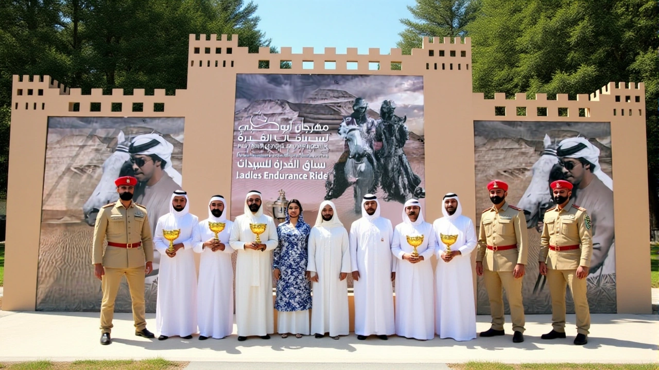 آية الكيومي تمنح اسطبلات الريف-العجبان لقب السيدات بمهرجان أبوظبي للقدرة