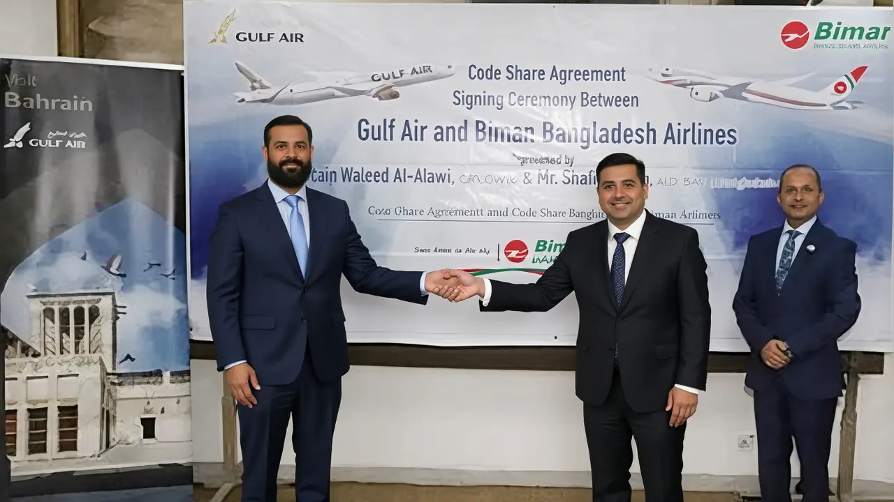 الخطوط الجوية البحرينية وبيمان بنغلاديش توقعان أول اتفاقية مشاركة أكواد