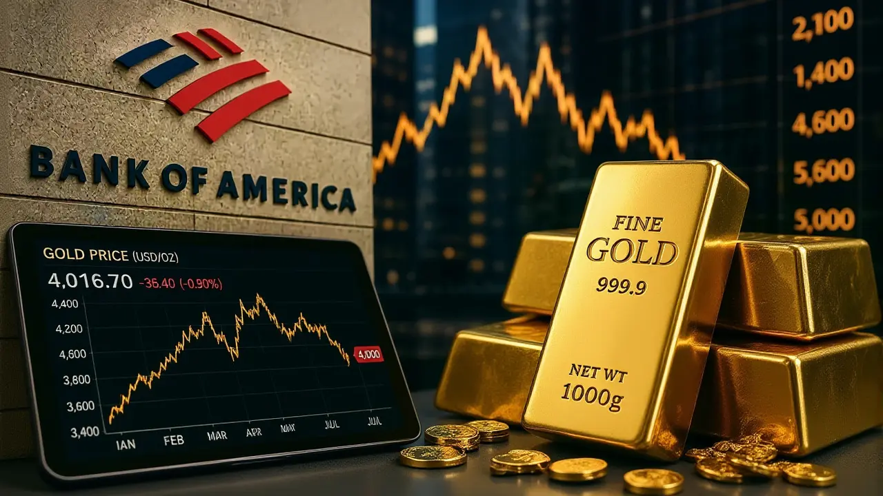 بنك أوف أمريكا يرسم خريطة شراء الذهب: مستويات دقيقة تحت 4000 دولار