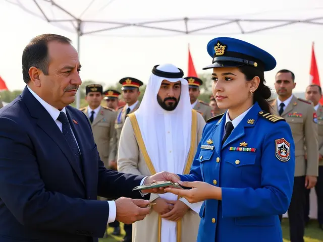 السيسي ومحمد بن زايد يمنحان أنواط لأوائل خريجي الكليات العسكرية 2024