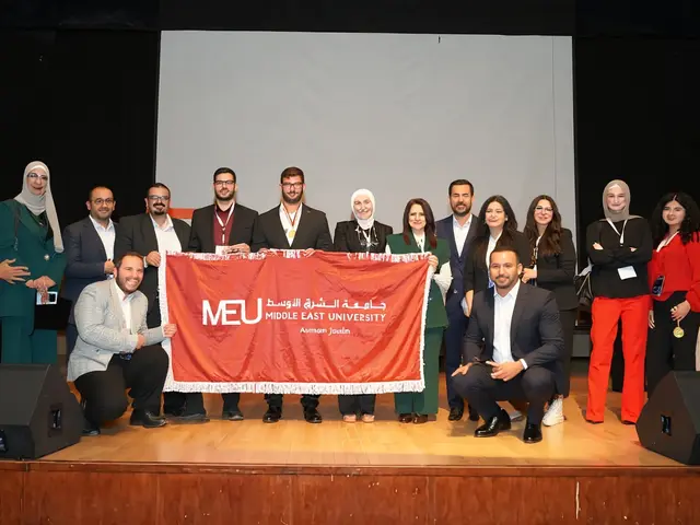 جامعة الشرق الأوسط تفوز بجائزة أفضل عرض تقديمي في مسابقة PMI للأردن