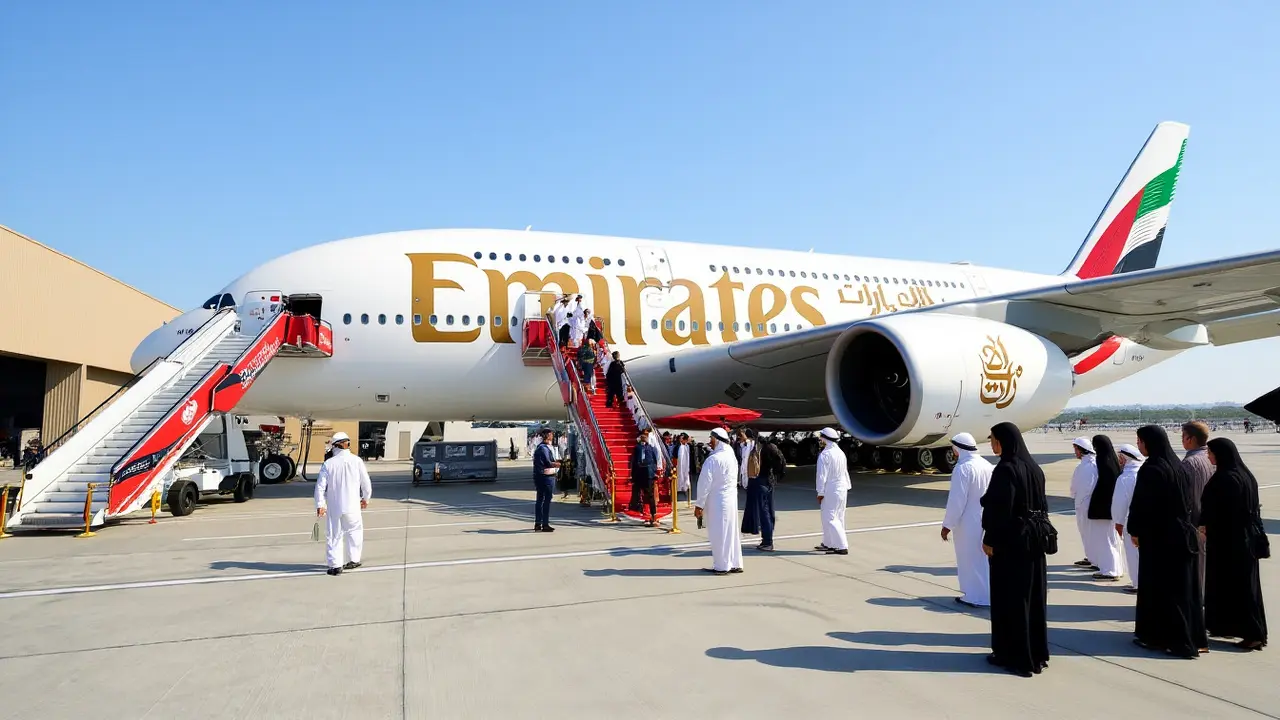 طائرة الإمارات A380 تجذب الآلاف في معرض البحرين للطيران