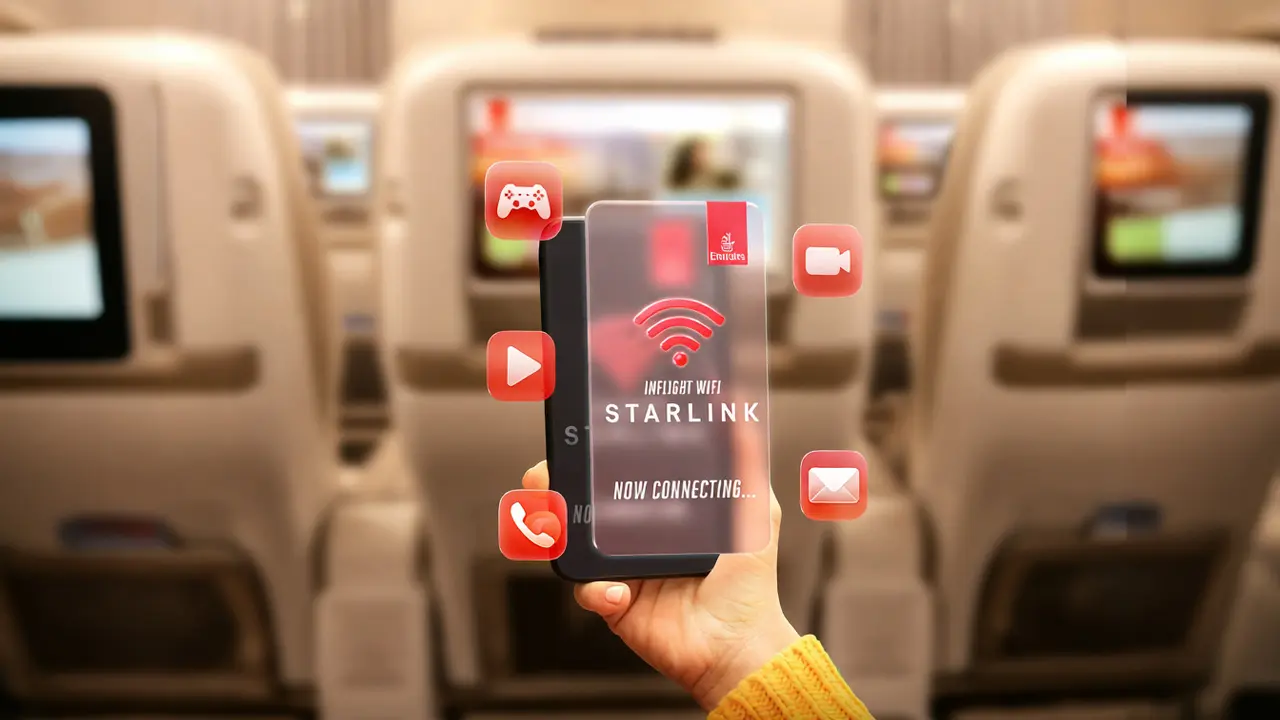 طيران الإمارات تُطلق «ستارلينك» على A380: إنترنت أسرع بألف ضعف