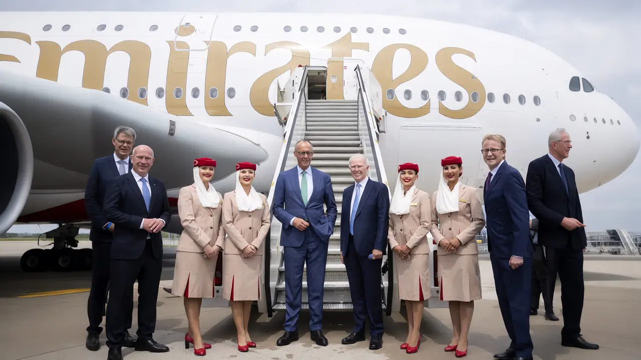 ميرز يتفقد A380 الإماراتية في برلين: رسائل دبلوماسية وطموحات نقل