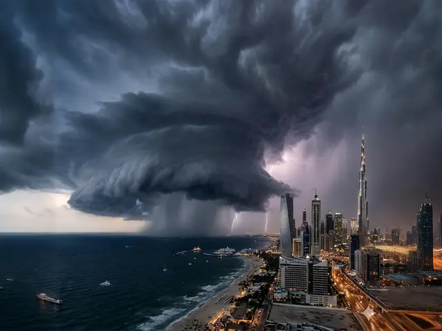 سحابة "السوبر سيل" تضرب دبي: برد بحجم البرتقال وتحذيرات رسمية